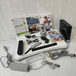 Nintendo Wii Black Game FIT Console (RVL-001) WORK-OUT Bundle Lot Test