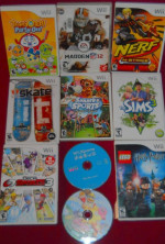 Nintendo Wii Console Bundle 10 Video Games Wii Sports All Cables Plug