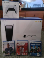 PS5 Console with games, extra controller, collector edition set