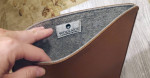 Woolnut Leather Sleeve for 15-inch MacBook Air or Similar Size Books