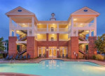 Luxury apartments featuring garden soaking tubs and a beautiful courtyard by the pool in Raleigh, NC.