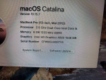 Macbook Pro 2012 **CATALINA **SSD
