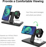 3in1 Magnetic Wireless Fast Charging Stand iPhone Airpods Watch