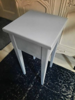 REDUCED--SMALL SIDE TABLE /LIGHT BLUE