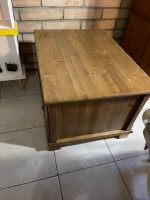 Rustic Style Coffee Table with 2 Drawers and Shelving