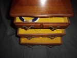 Nice Real Wooden  3 Drawer Jewelry Box