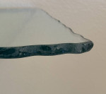 Sofa Console Entry Modern Table White Cast Stone Like Base Thick Glass