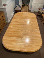 Solid maple butcher block style table