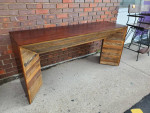 Custom Built Angled Sofa Console Table ~ Modern Rustic!