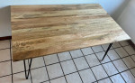 Hunter Mango Wood and Metal Dining Table Optional 4 World Market Chairs