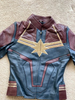 CAPTAIN MARVEL COSTUME LEATHER JACKET