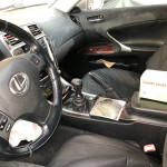 Interior view of a 2007 Lexus IS 250 with leather seats and manual transmission.