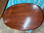 Cherry Color Oval Coffee Table