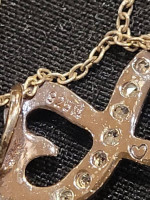 Sterling Silver Inifinite Hearts Slide Charm on 18in. Round Link Chain