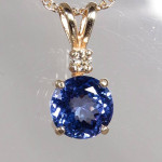 Brilliant Tanzanite from Tanzania with Diamond