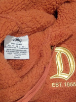 DISNEYLAND Resort Spirit Jersey Peach Gold Large Sherpa Fleece Hoodie