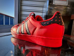 CUSTOM Blud Red Adidas OG Superstars
