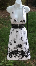 $198 White House Black Market Dress Skirt Floral 8 10 M