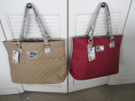 New QUILTED  TOTES w/ CHAIN HANDLES