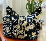 Vera Bradley Yellow Bird Pattern Black Yellow Shoulder Strap Excellent