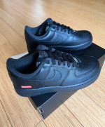 Size 6.5 - Nike Air Force 1 Low x Supreme Box Logo - Black
