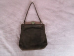 Vintage Marcasite Suede Handbag