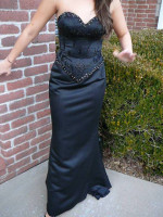 Joli 2 Piece Black Prom, LPA, Homecoming Dress Gown with Long Skirt