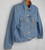 Cappopera Italy 1980's Denim jeans embroidered jackect