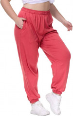 NEW Womens Plus Size XXL Sweatpants Loose Jogger Pants High Waste Pink