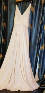 Long, white, halter dress size 8