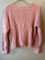 Pink Sweater with Pearls - size XXL