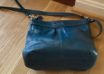 Versatile Coach Dark Blue Leather Bag - Shoulder, Crossbody or Handbag
