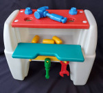 Rare Vintage Step 2 Work Bench Tool Box Complete Toy