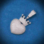 Crowned Heart Pendant 14K Gold