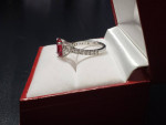 18k ruby diamond ring white gold