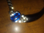 GORGEOUS BLUE SAPPHIRE & FAUX DIAMOND CHOKER BY PARKLANE