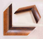 Brown wooden frame for painting, poster or photo Width 1.65 inches, Height 0.8 inches.