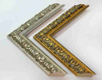 Antique Wood Picture Frame Gold and Silver. Width 1.3" x Height 0.8".