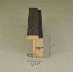 Wooden Frame Bronze and Black Silver. Width 0.7" x Height 1".