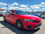 2022 Honda Civic LX in red with 28k miles, clean title, and features like Apple CarPlay and backup camera.