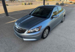 2012 Honda Accord LX in blue color with 52700 miles, automatic transmission, clean title, and gas engine.