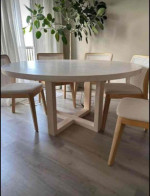 Solid Wood Table With Chairs