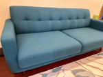 Teal Mid-Century Modern Sofa