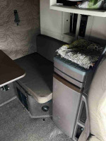 Interior view of a 1990 Volvo 760 GLE showing seating and storage area, in good condition ready for use.