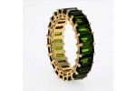 14K Solid Yellow Gold Full Eternity Ring - Emerald Cut
