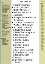 Leslie Speaker Tone Cabinet 11 Pin Extremely Powerful Concert Leslie Model 720