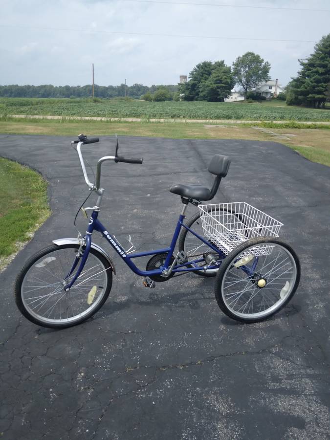 Blue  24" Adult Trike 3  Wheeler