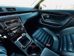 Interior view of 2011 Volkswagen CC Sport with manual transmission and stylish leather seats.