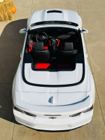Top view of a 2023 Chevrolet Camaro 2SS convertible with black and red interior.
