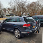 2015 VW Touareg parked, showcasing unique features and stylish design, ideal for outdoor adventures.